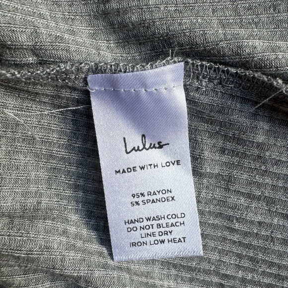 Lulu's Gray Ribbed Tank Top - Picture 6 of 9